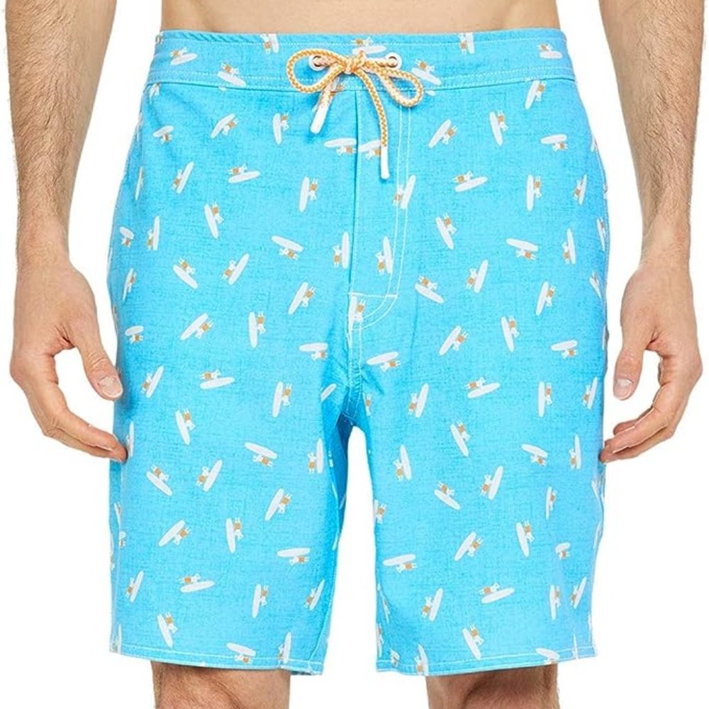NWT Johnnie-O Men's Half Elastic 7" Surf Short Swim Trunks Arno Breaker S